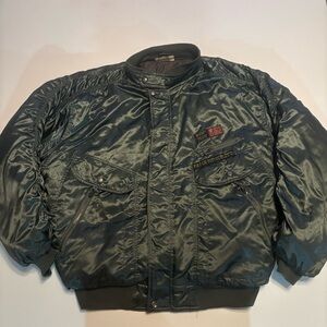 Vintage U.S AIR CORP AIRFORCE men’s bomber jacket (cool airplane zippers)